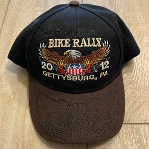 Bike rally hat.